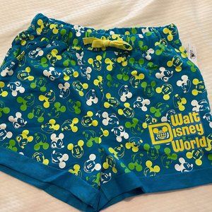 Disney 2020 Mickey Neon Shorts Ladies NWT